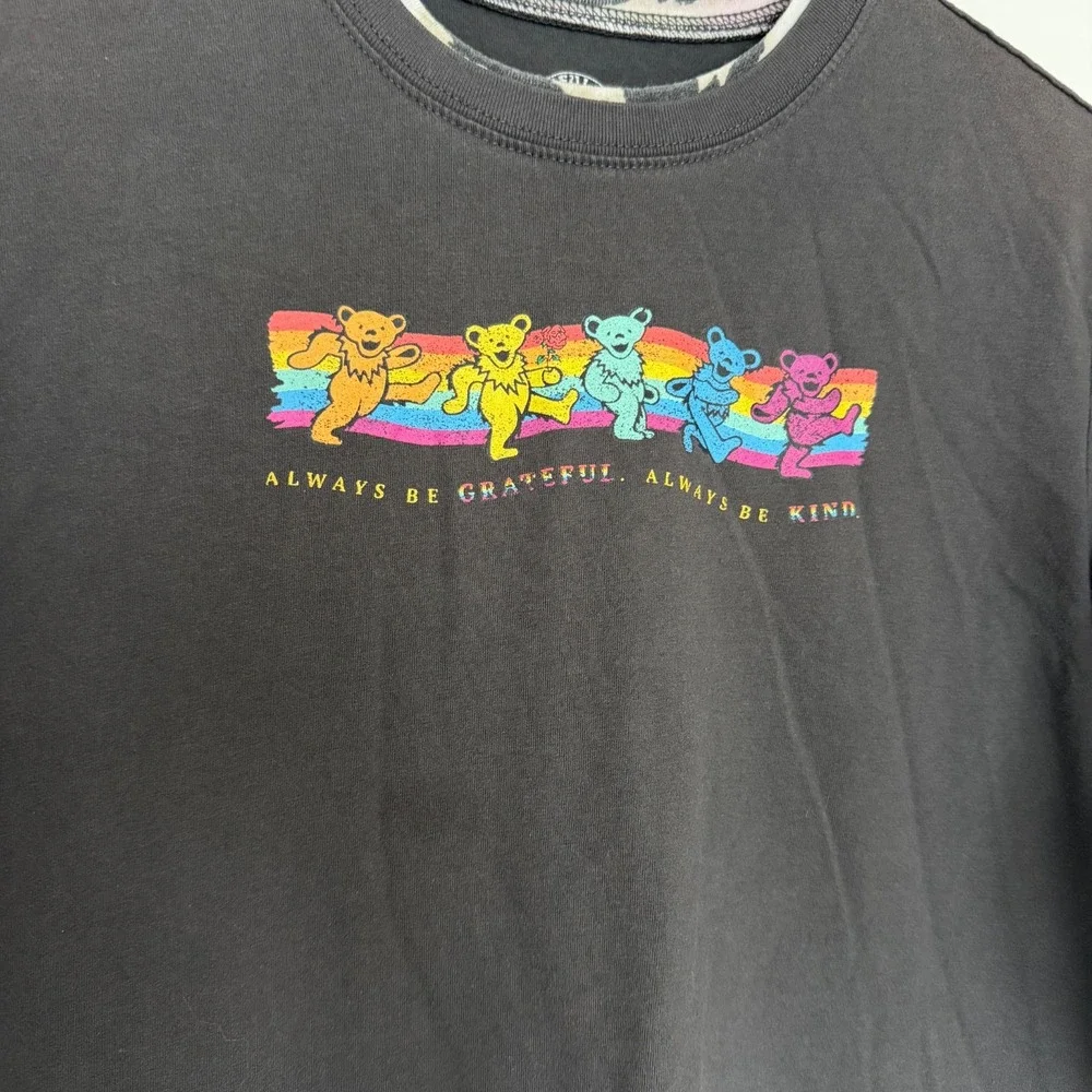 Grateful Dead Long Sleeve Shirt Dancing Bear Always Be Grateful Kind Youth Large